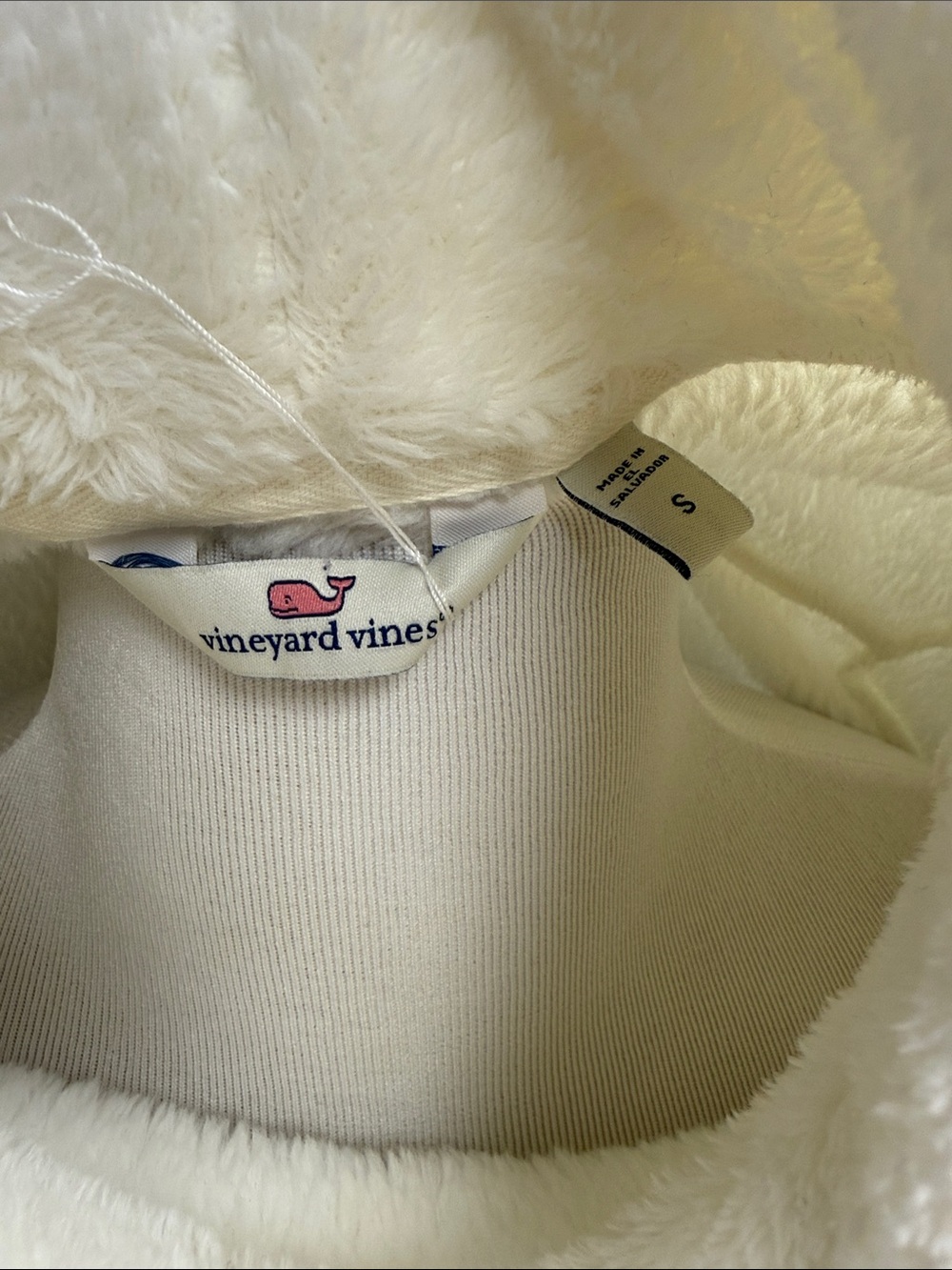 Vineyard Vines Cream Plush Turtleneck Pullover - Picture 2 of 4